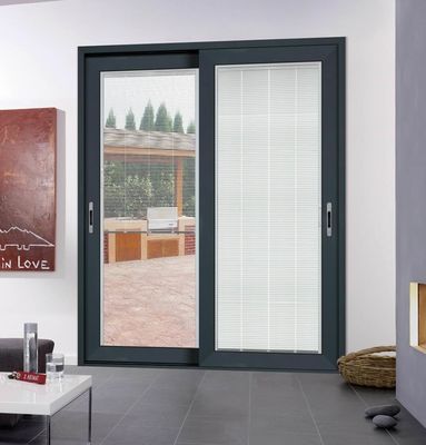 Isoliertes Sicherheitsglas Aluminiumprofil Schiebetür thermischer Bruch Schiebetür ersetzen