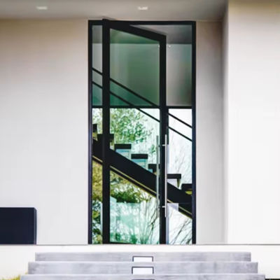 Anpassbare Pulverbeschichtete Aluminium-Pivot-Tür Lamierglas-Pivot-Eingangstür