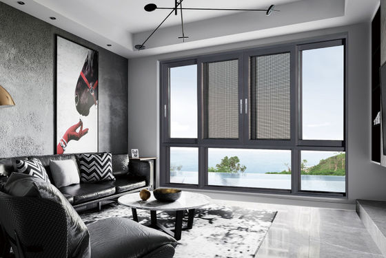 Mehrpunktsperre Aluminium-Schiebefenster mit Insektenschutz und Isolierglas