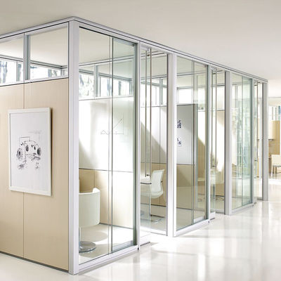 Gewerbliche Büroräume Glas Trennwände Hohe Sicherheit Leichte Wartung