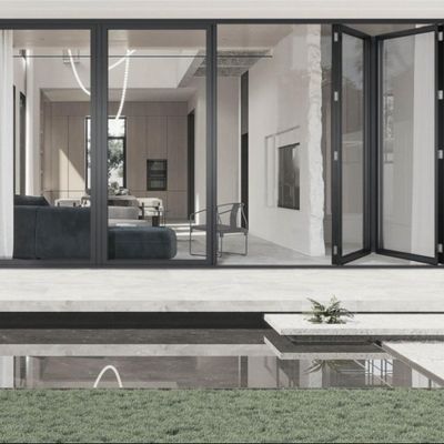 Anpassungsgrößen Aluminium-Zweifach-Außentüren Dauerhafte Mehrplattenwärmedämmung