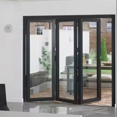 Slimline Aluminium-Zweifachtüren Innenbereich Balkon Klappbare Schiebetüren