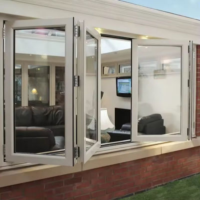 Qualität  Custom Balcony Aluminum Folding Window Tempered Insulated Folding Glass Window usine