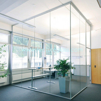 Qualität  Dustproof Glass Partition Wall Easy Cleaning Glass Office Partitions usine
