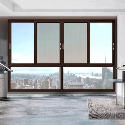 Kommerzielle schalldichte Aluminiumrahmenrutschfenster mit isoliertem Glas