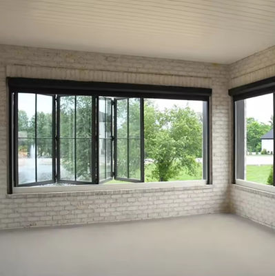Custom Balkon Aluminium Klappfenster Gehärtet Isoliertes Klappfenster