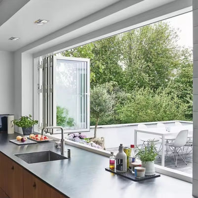 Custom Balkon Aluminium Klappfenster Gehärtet Isoliertes Klappfenster