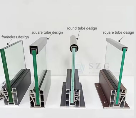 Lamel U-Kanal-Glasbalustrade mit Verbundglas