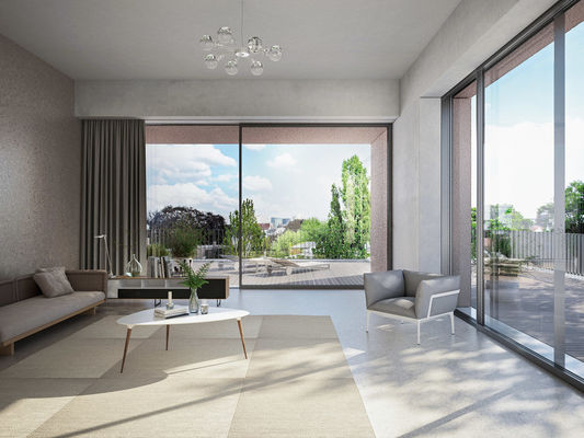 Pulverbeschichtung angepasste Aluminiumschiebetüren mit Aluminiumprofil