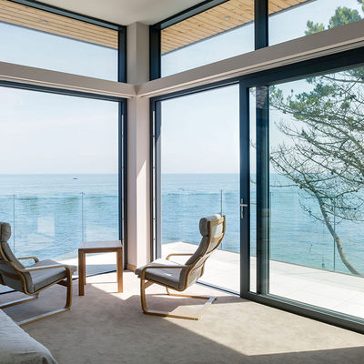 Geräuschreduzierung Aluminium Schiebetür Isoliertes Glas 3 Meter Aluminium Schiebetüren