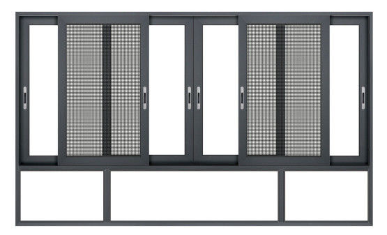 Außen Hurrikanbeständige Slimline Aluminium Schiebetüren Fluorkohlenstoffsprühen