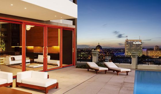 Tempered Clear Glass Aluminium Schiebetüren Thermal Break Multi Slide Patio Türen