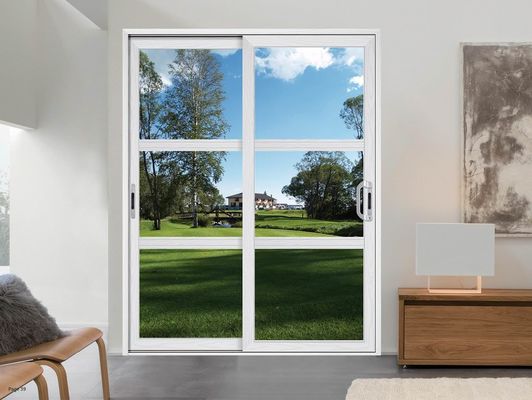 Isoliertes Sicherheitsglas Aluminiumprofil Schiebetür thermischer Bruch Schiebetür ersetzen