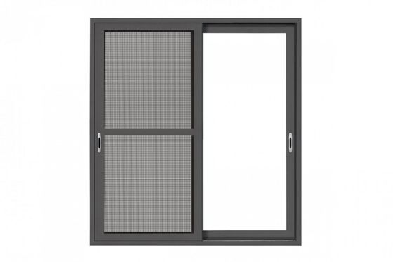Schwarze Taifun-Widerstand Aluminium Schiebetür Aluminiumrahmen 1.5 Aluminium Schiebetür