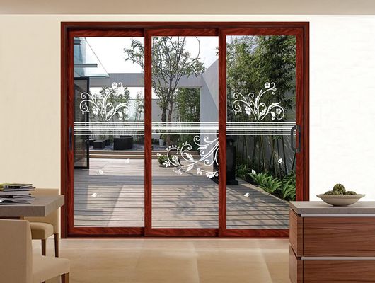 Robuste Schiebetüren aus Aluminiumprofil, anpassbar mit gehärtetem Glas