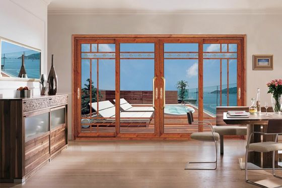 Doppelglas-Aluminium-Schiebetür Hurrikanbeständigkeit Mehrfachschiebetür