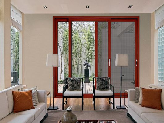 Individuelle große gleitende Glas Terrassentüren Pulver beschichtet Aluminiumrahmen