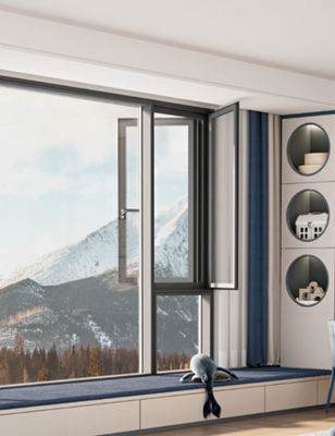Sicheres Fenster aus Aluminium mit gehärtetem, isoliertem Glas und mehrpunktischer Verriegelung