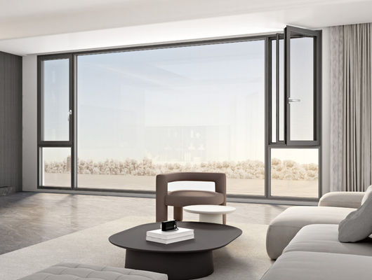 Sicheres Fenster aus Aluminium mit gehärtetem, isoliertem Glas und mehrpunktischer Verriegelung