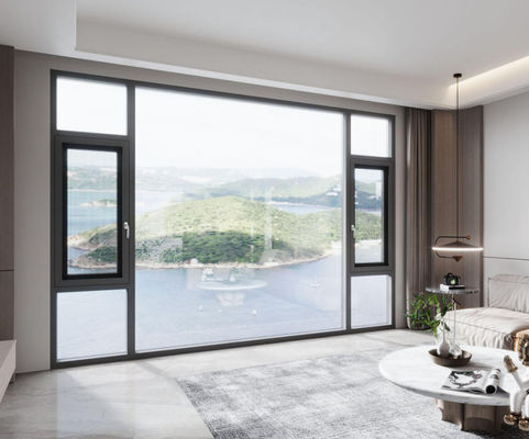 Einfache Wartung Aluminium-Swing-Fenster Korrosionsbeständige Swing-Glas-Fenster