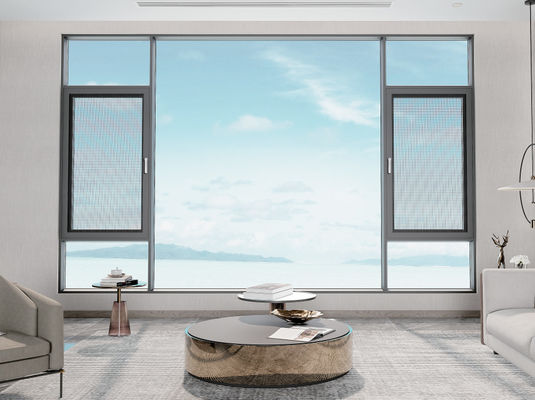 Einfache Wartung Aluminium-Swing-Fenster Korrosionsbeständige Swing-Glas-Fenster