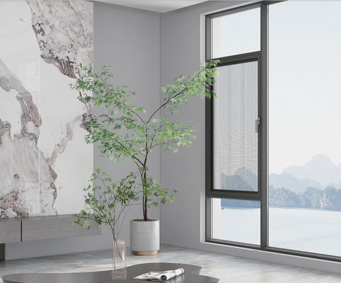 Pulverbeschichtete, nach innen geöffnete Aluminiumfenster mit Doppelverglasung