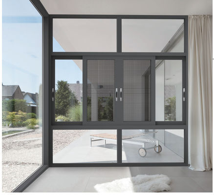 Glatter Betrieb Aluminium-Schiebefenster mit Doppelglas