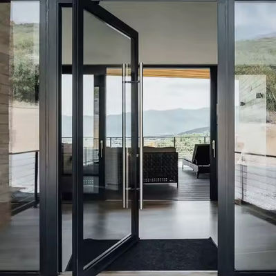 Doppeltür Aluminium-Glas-Swing-Tür anpassbar mit modernem Design