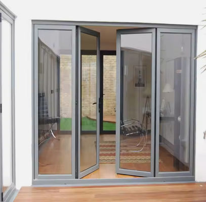 Doppel-Gehäuse-Aluminium-Rahmen-Swing-Tür Modernes Design mit gehärtetem Glas