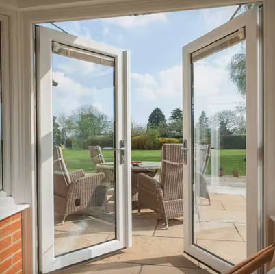Doppel-Gehäuse-Aluminium-Rahmen-Swing-Tür Modernes Design mit gehärtetem Glas