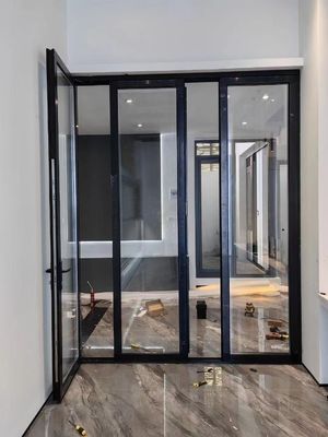 Hurrikanbeständigkeit Innere Aluminium-Zweifachtüren Pulverbeschichtung