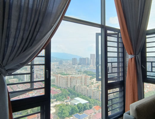 Aluminiumrahmen Schwing-Out-Fenster mit gehärtetem Isolierglas