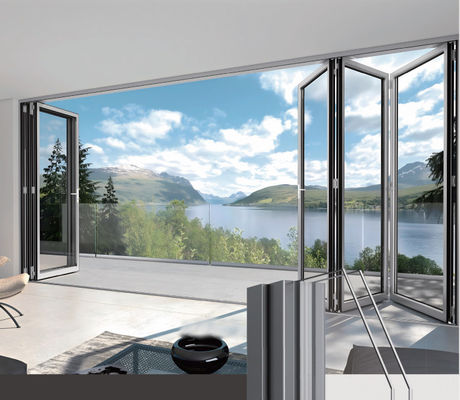 Wärmeabbruchsicherheit Glas Aluminium Klapptür Gewerblicher Balkon Klapptür