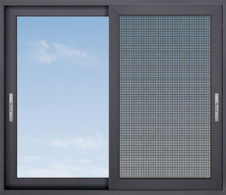 Wärmedämmung Aluminium-Schiebefenster Isoliertes Glas Aluminium-Rahmen-Schiebefenster