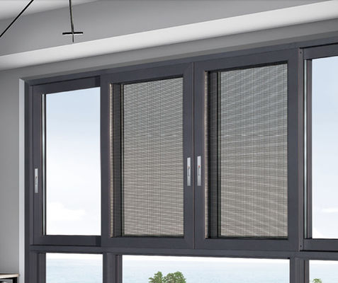 Mehrpunktsperre Aluminium-Schiebefenster mit Insektenschutz und Isolierglas