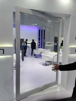Schlanke Rahmen Aluminium Drehtür gehärtetes klares Glas Eingang Drehtür