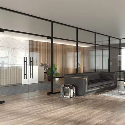 Moderne schalldichte Glaspartition mit Pulverbeschichtung Aluminiumrahmen