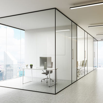 Schlankes Design Aluminiumglas Bürodelungen Sicherheit mit Multi-Punkt-Sperre