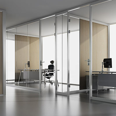Schlankes Design Aluminiumglas Bürodelungen Sicherheit mit Multi-Punkt-Sperre
