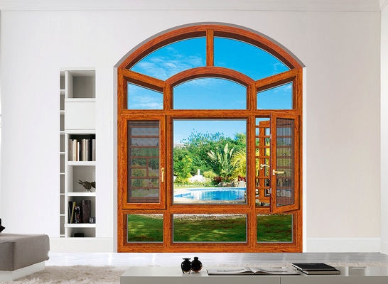 Pulverbeschichtete Tilt-Turn-Aluminiumfenster mit Insektenschutz