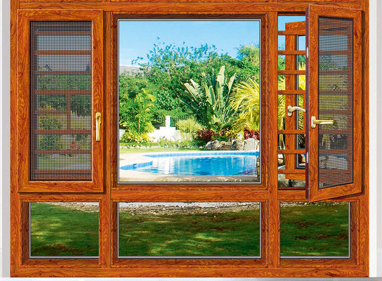 Pulverbeschichtete Tilt-Turn-Aluminiumfenster mit Insektenschutz