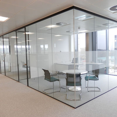 Modernes Design Sicherheitsrahmenloses Glas Bürowände Schalldichtes laminiertes Glas