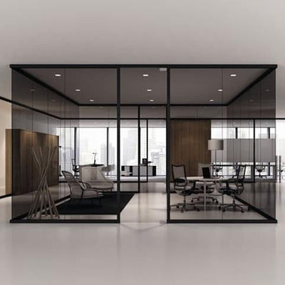 Farbiges Glas Innenglas Trennwände Zuhause mit Aluminiumrahmen