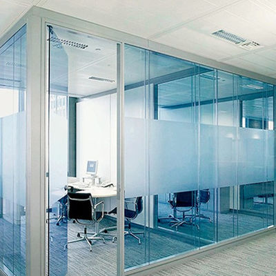 Farbiges Glas Innenglas Trennwände Zuhause mit Aluminiumrahmen