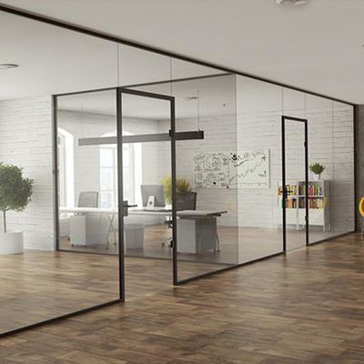 Flexible Glas-Trennwände Aluminiumrahmen Schalldichte Büroverdeile