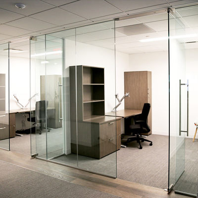 Schalldichtes Büro Glas Trennwände Pulver beschichtet Aluminiumprofil mit Tür