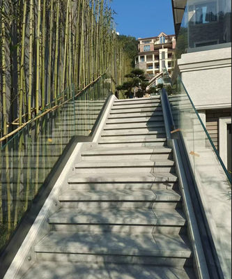 Lamel Balkon Balustrade aus Glas mit Aluminium-U-Kanal
