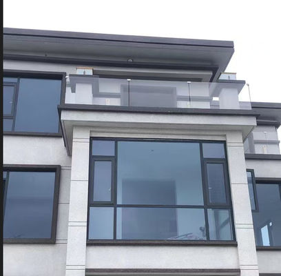 Pulverbeschichtung Aluminium-U-Kanal-Glasgeländer für Gebäude