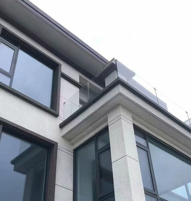 Pulverbeschichtung Aluminium-U-Kanal-Glasgeländer für Gebäude