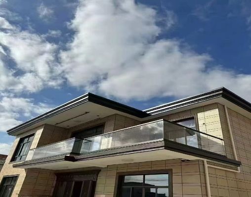 Flexible Aluminium-U-Kanal-Glasgeländer, Außenrahmenlose Glasbalustrade